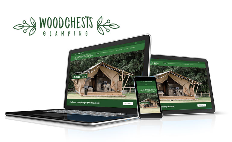 Woodchests Glamping Website design